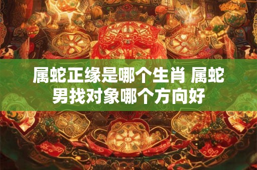 属蛇正缘是哪个生肖 属蛇男找对象哪个方向好