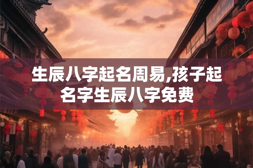 生辰八字起名周易,孩子起名字生辰八字免费