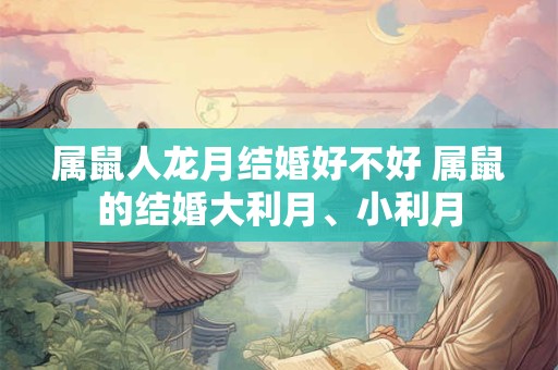 属鼠人龙月结婚好不好 属鼠的结婚大利月、小利月