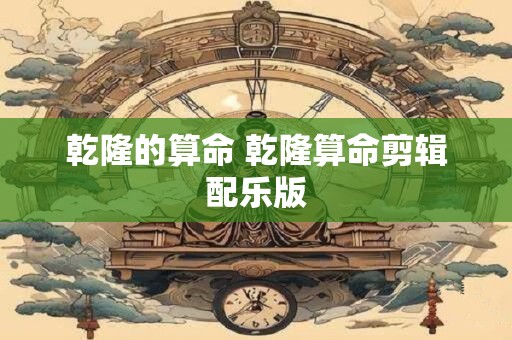 乾隆的算命 乾隆算命剪辑配乐版