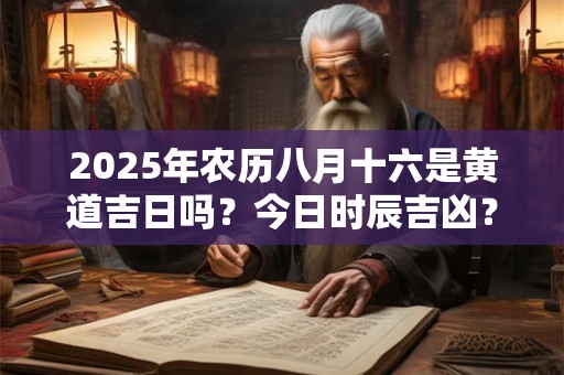 2025年农历八月十六是黄道吉日吗？今日时辰吉凶？