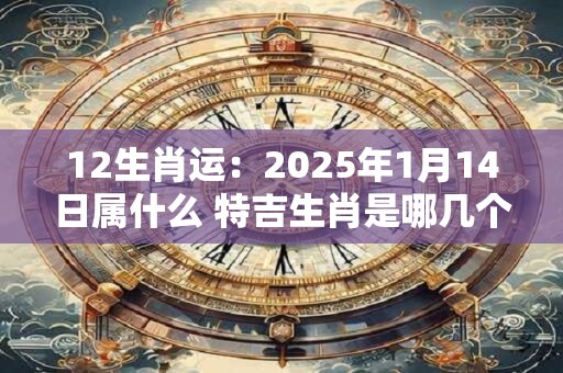 12生肖运：2025年1月14日属什么 特吉生肖是哪几个