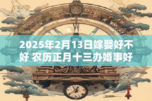 2025年2月13日嫁娶好不好 农历正月十三办婚事好吗