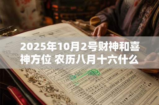 2025年10月2号财神和喜神方位 农历八月十六什么时辰吉