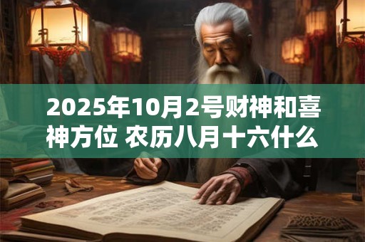 2025年10月2号财神和喜神方位 农历八月十六什么时辰吉