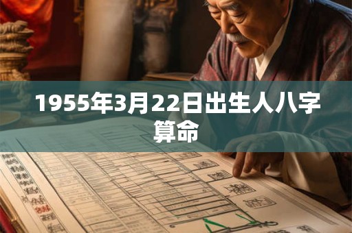 1955年3月22日出生人八字算命