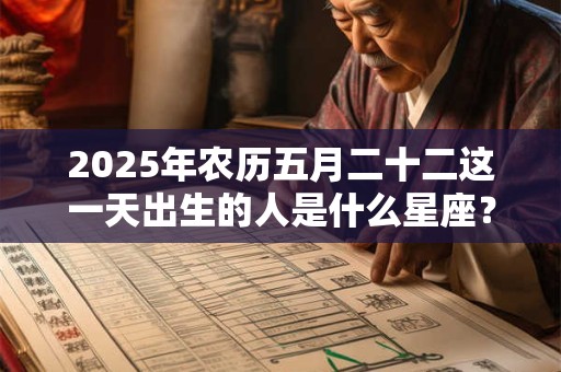 2025年农历五月二十二这一天出生的人是什么星座? 2025年农历五月二十二这一天出生的人是什么星座?