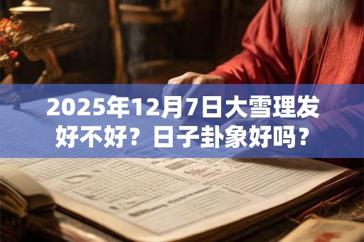 2025年12月7日大雪理发好不好？日子卦象好吗？