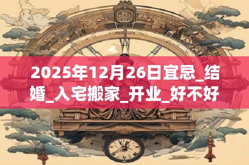 2026年12月26日宜忌_结婚_入宅搬家_开业_好不好? 2026年12月26日宜忌_结婚_入宅搬家_开业_好不好?