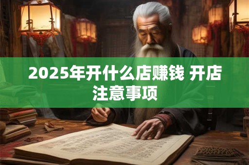 2025年开什么店赚钱 开店注意事项