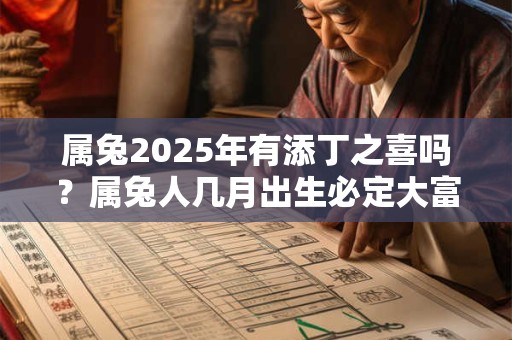 属兔2025年有添丁之喜吗？属兔人几月出生必定大富大贵？