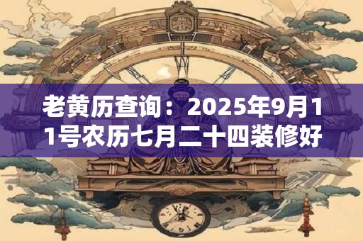 老黄历查询：2025年9月11号农历七月二十四装修好吗