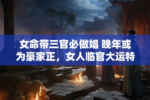 女命带三官必做娼 晚年或为豪家正，女人临官大运特点
