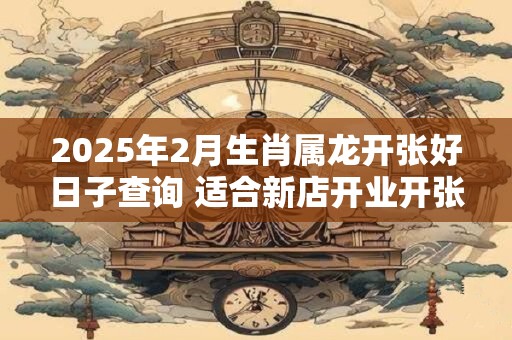 2025年2月生肖属龙开张好日子查询 适合新店开业开张吉日