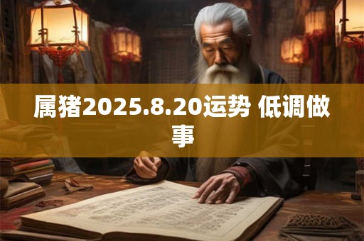 属猪2025.8.20运势 低调做事