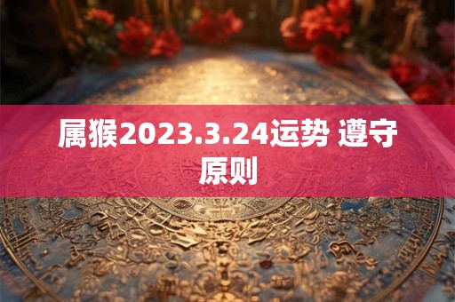 属猴2023.3.24运势 遵守原则