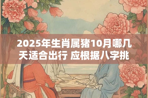 2025年生肖属猪10月哪几天适合出行 应根据八字挑选