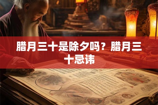 腊月三十是除夕吗？腊月三十忌讳