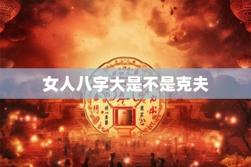女人八字大是不是克夫