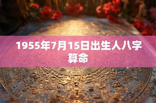 1955年7月15日出生人八字算命