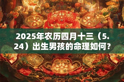 2025年农历四月十三（5.24）出生男孩的命理如何？