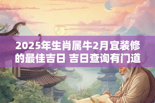 2025年生肖属牛2月宜装修的最佳吉日 吉日查询有门道