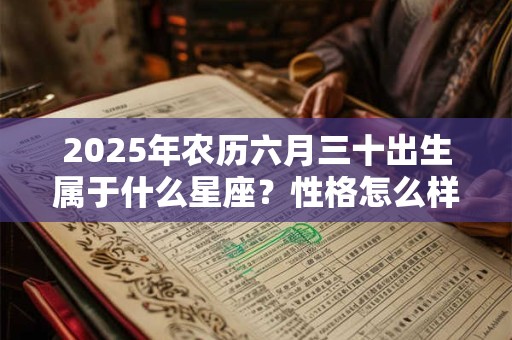 2025年农历六月三十出生属于什么星座？性格怎么样？