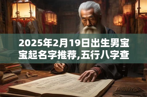 2025年2月19日出生男宝宝起名字推荐,五行八字查询