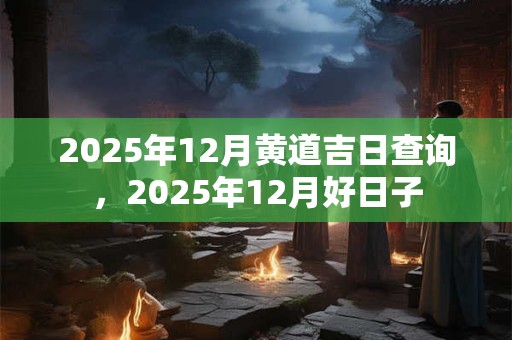 2025年12月黄道吉日查询，2025年12月好日子