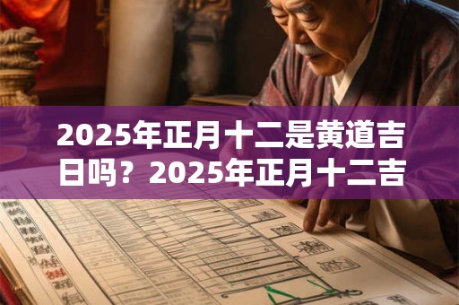 2025年正月十二是黄道吉日吗？2025年正月十二吉凶一览表