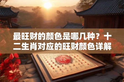 最旺财的颜色是哪几种？十二生肖对应的旺财颜色详解