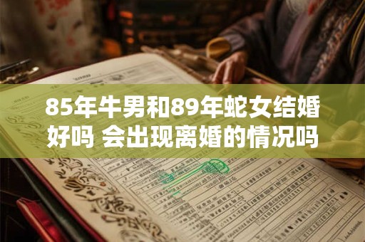 85年牛男和89年蛇女结婚好吗 会出现离婚的情况吗