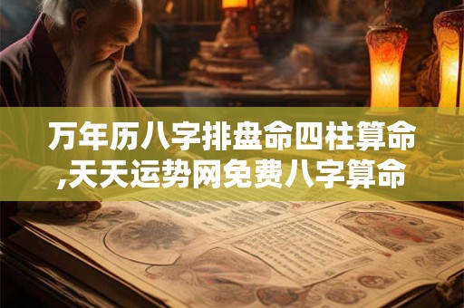万年历八字排盘命四柱算命,天天运势网免费八字算命准不准