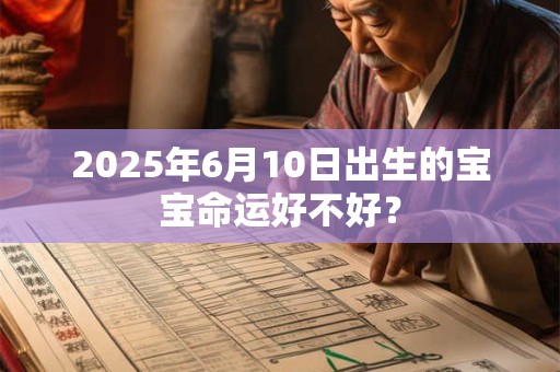 2025年6月10日出生的宝宝命运好不好? 2025年6月10日出生的宝宝命运好不好?