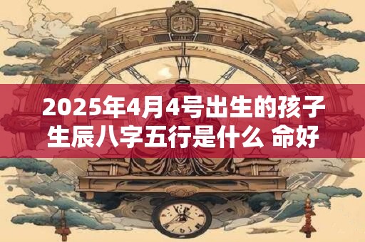 2026年4月4号出生的孩子生辰八字五行是什么 命好不好 2026年4月4号出生的孩子生辰八字五行是什么 命好不好