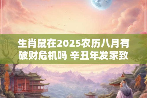 生肖鼠在2025农历八月有破财危机吗 辛丑年发家致富有望