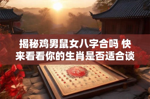揭秘鸡男鼠女八字合吗 快来看看你的生肖是否适合谈恋爱! 揭秘鸡男鼠女八字合吗 快来看看你的生肖是否适合谈恋爱!