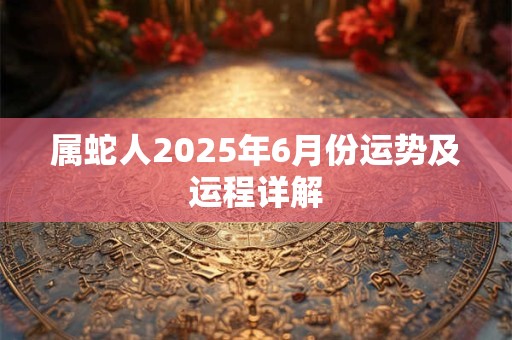 属蛇人2026年6月份运势及运程详解 属蛇人2026年6月份运势及运程详解