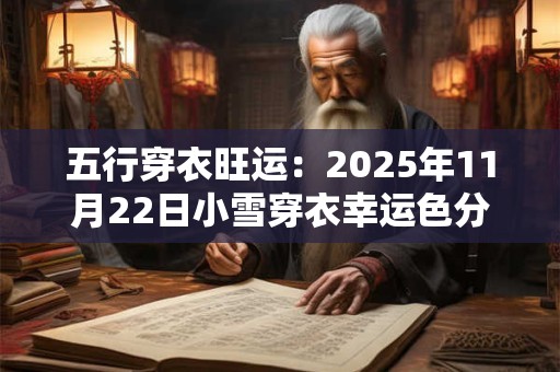 五行穿衣旺运:2025年11月22日小雪穿衣幸运色分享 五行穿衣旺运:2025年11月22日小雪穿衣幸运色分享