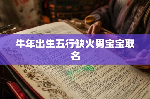 牛年出生五行缺火男宝宝取名