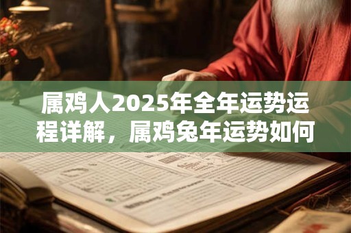 属鸡人2025年全年运势运程详解，属鸡兔年运势如何？
