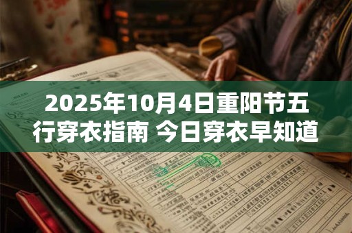 2025年10月4日重阳节五行穿衣指南 今日穿衣早知道
