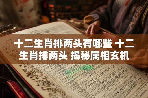 十二生肖排两头有哪些 十二生肖排两头 揭秘属相玄机！