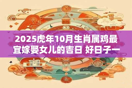 2025虎年10月生肖属鸡最宜嫁娶女儿的吉日 好日子一览表