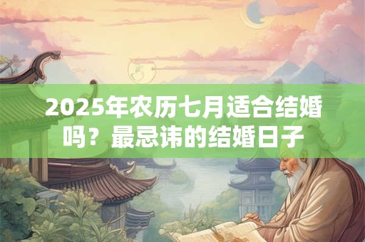 2025年农历七月适合结婚吗？最忌讳的结婚日子