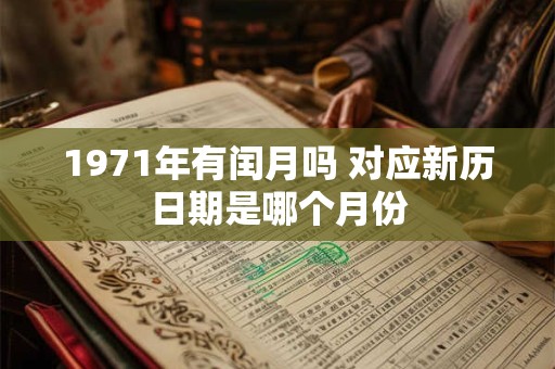 1971年有闰月吗 对应新历日期是哪个月份