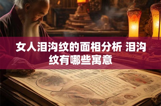 女人泪沟纹的面相分析 泪沟纹有哪些寓意