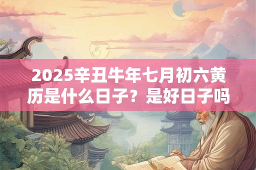 2025辛丑牛年七月初六黄历是什么日子？是好日子吗？