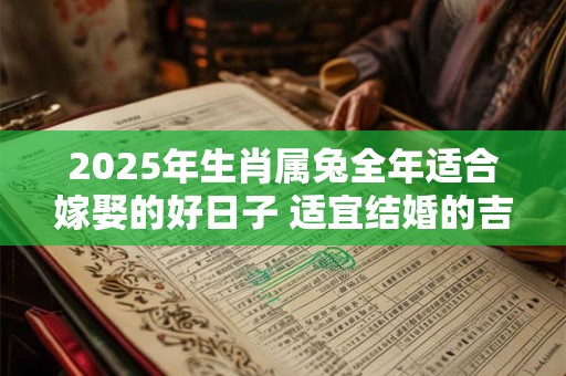 2025年生肖属兔全年适合嫁娶的好日子 适宜结婚的吉日 2025年生肖属兔全年适合嫁娶的好日子 适宜结婚的吉日