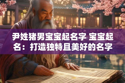 尹姓猪男宝宝起名字 宝宝起名：打造独特且美好的名字